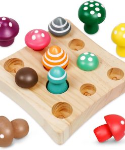 Wooden Mushroom Harvesting Toy